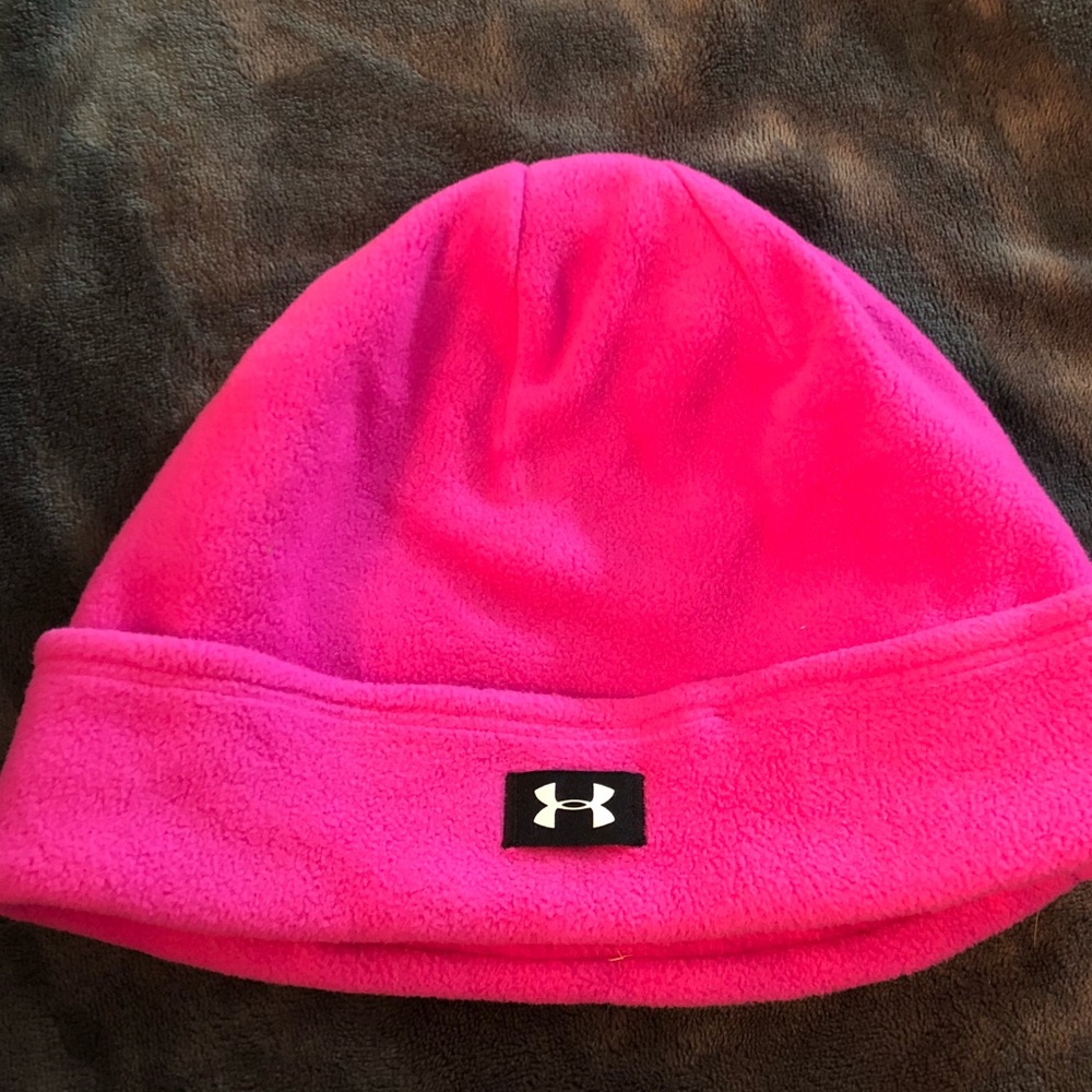 Under Armour hot pink beanie